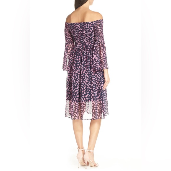 Sam Edelman Smocked Off the Shoulder Dress, NWOT - Picture 3 of 5